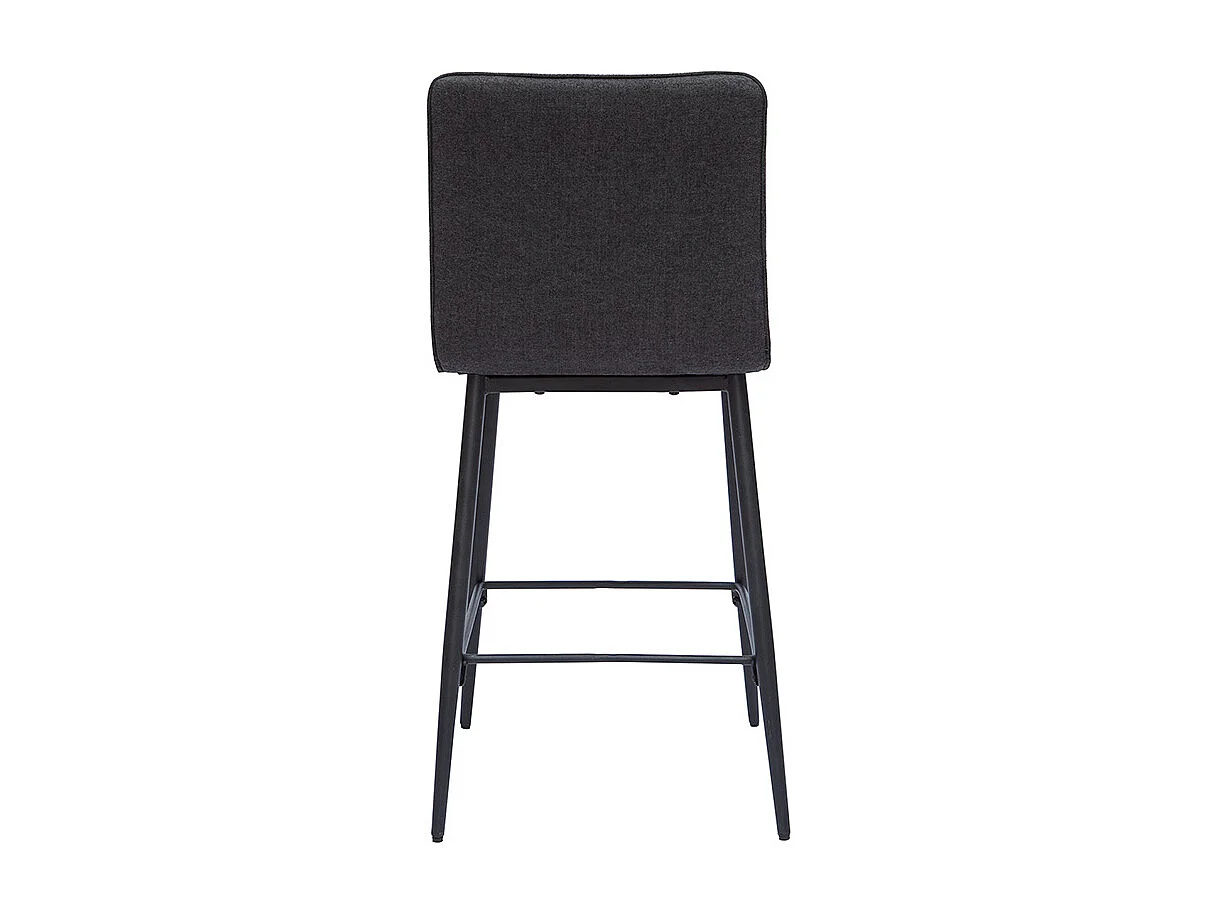 Tabourets de bar vintage tissu gris foncé (lot de 2) H62 cm FARELL