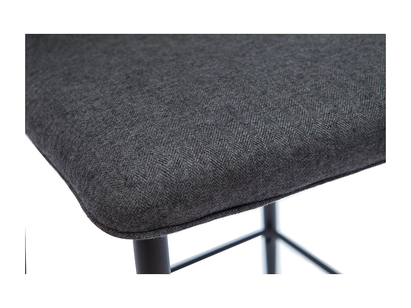 Tabourets de bar vintage tissu gris foncé (lot de 2) H62 cm FARELL