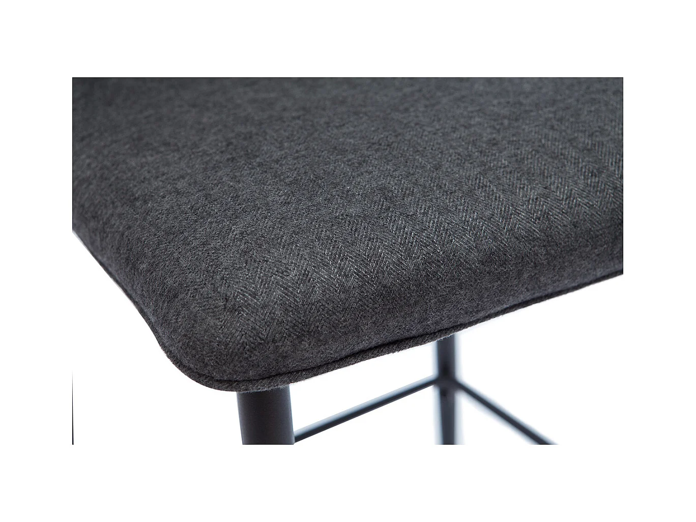 Tabourets de bar vintage tissu gris foncé (lot de 2) H62 cm FARELL