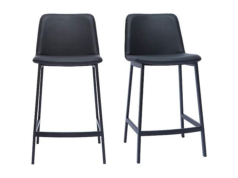 Sgabelli da bar design nero H66 cm (lotto di 2) ARSENE