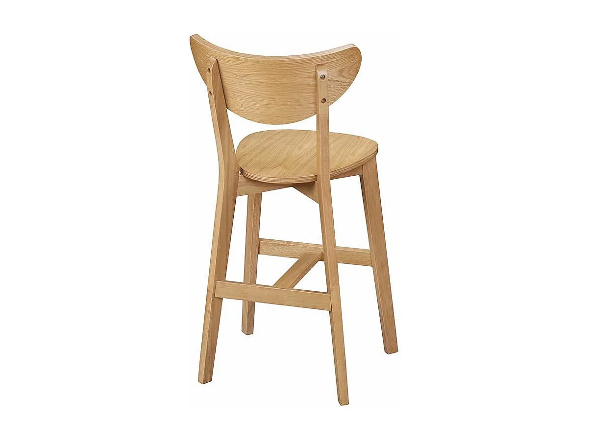 Set di 2 sgabelli da bar in stile scandinavo quercia LEENA