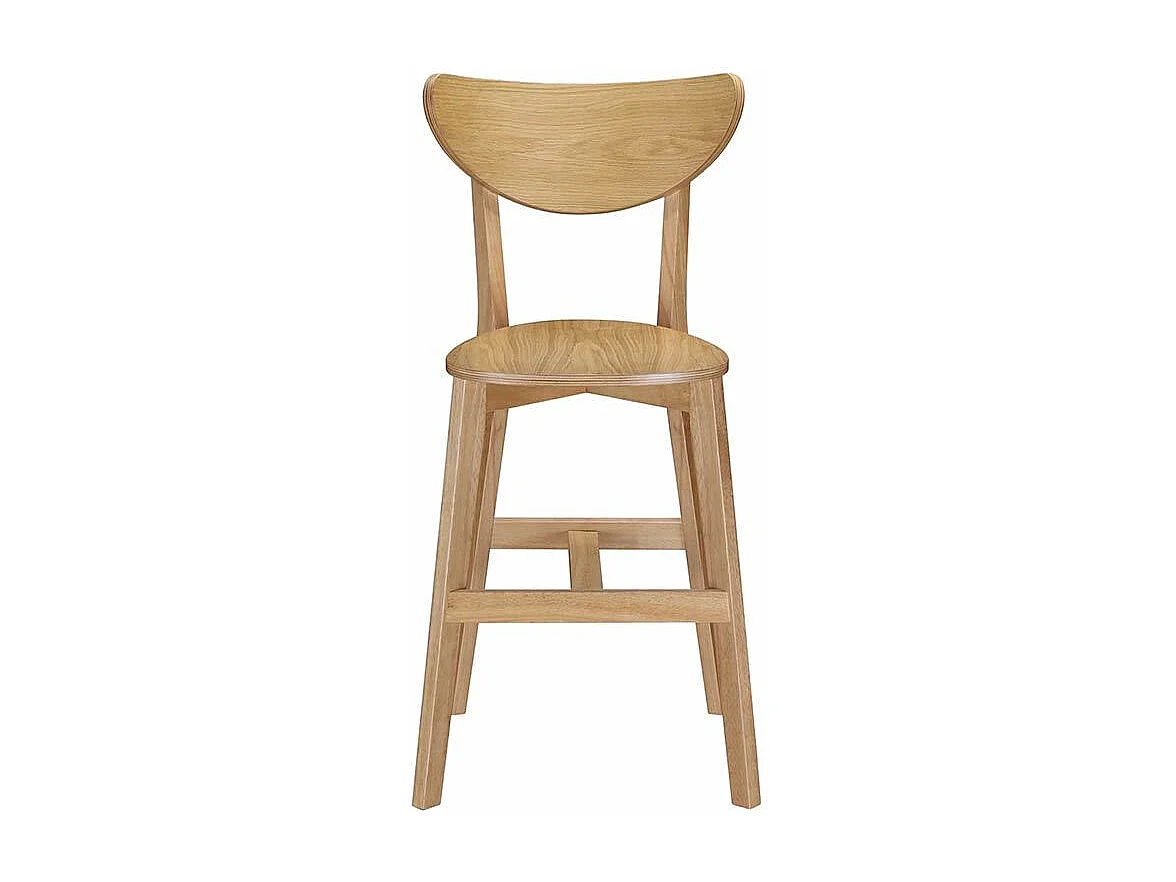 Tabourets de bar scandinaves finition chêne H65 cm (lot de 2) LEENA