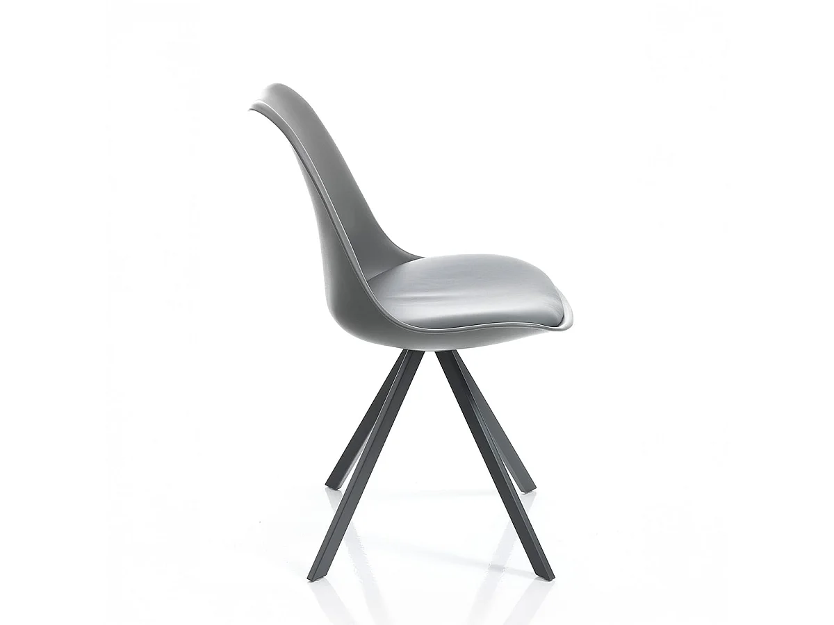 Set di 4 sedie SMART SLIM GREY