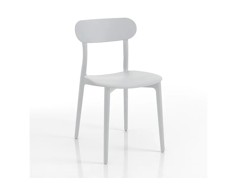 Lot de 4 chaises d'intérieur/extérieur PEYTON WHITE