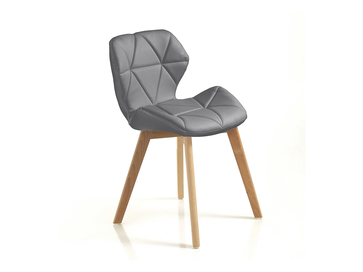 Lot de 2 fauteuils gris étincelant