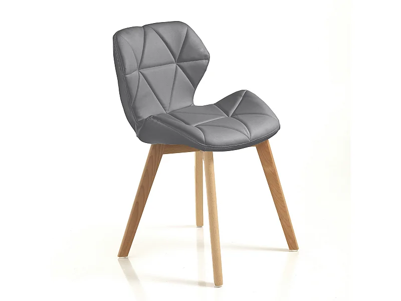 Lot de 2 fauteuils gris étincelant