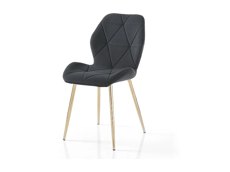 Set di 4 sedie VIRGINIA GOLD GREY