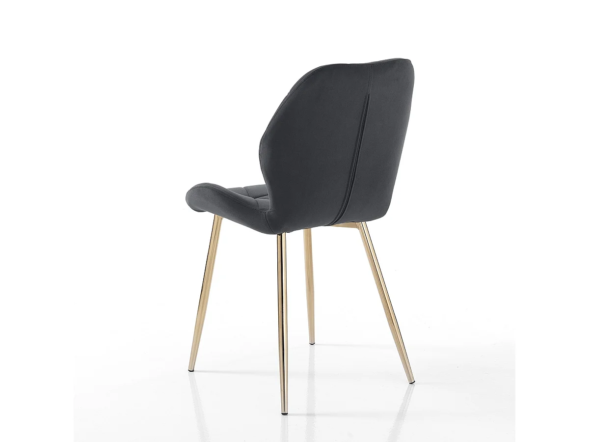 Lot de 4 chaises VIRGINIA GOLD GREY