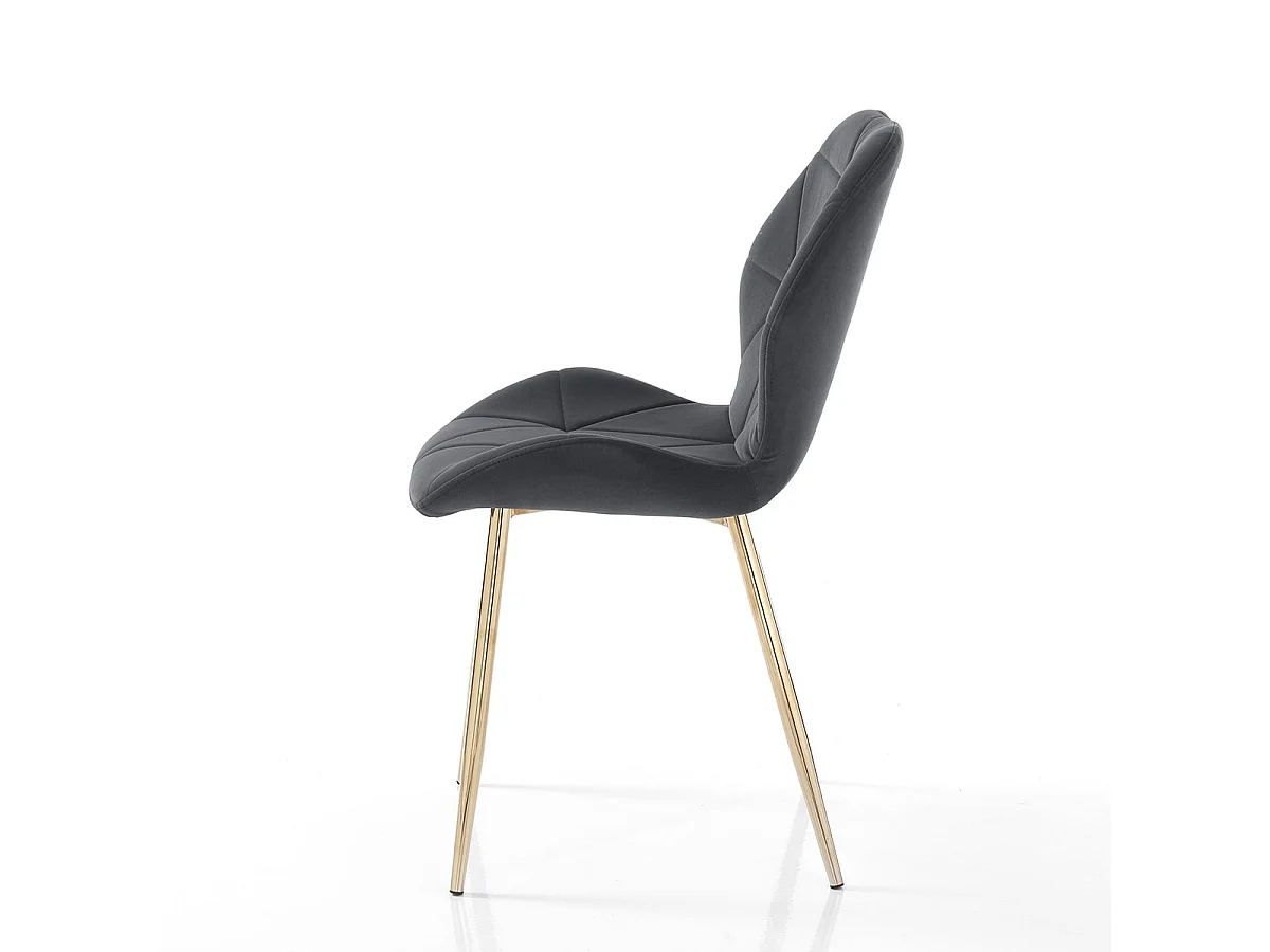 Lot de 4 chaises VIRGINIA GOLD GREY