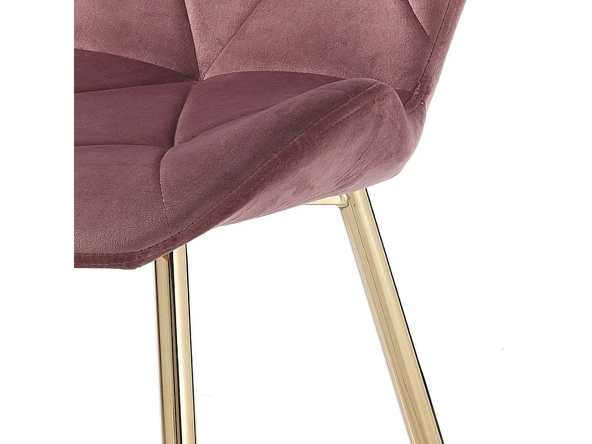 Lot de 4 chaises VIRGINIA GOLD PINK