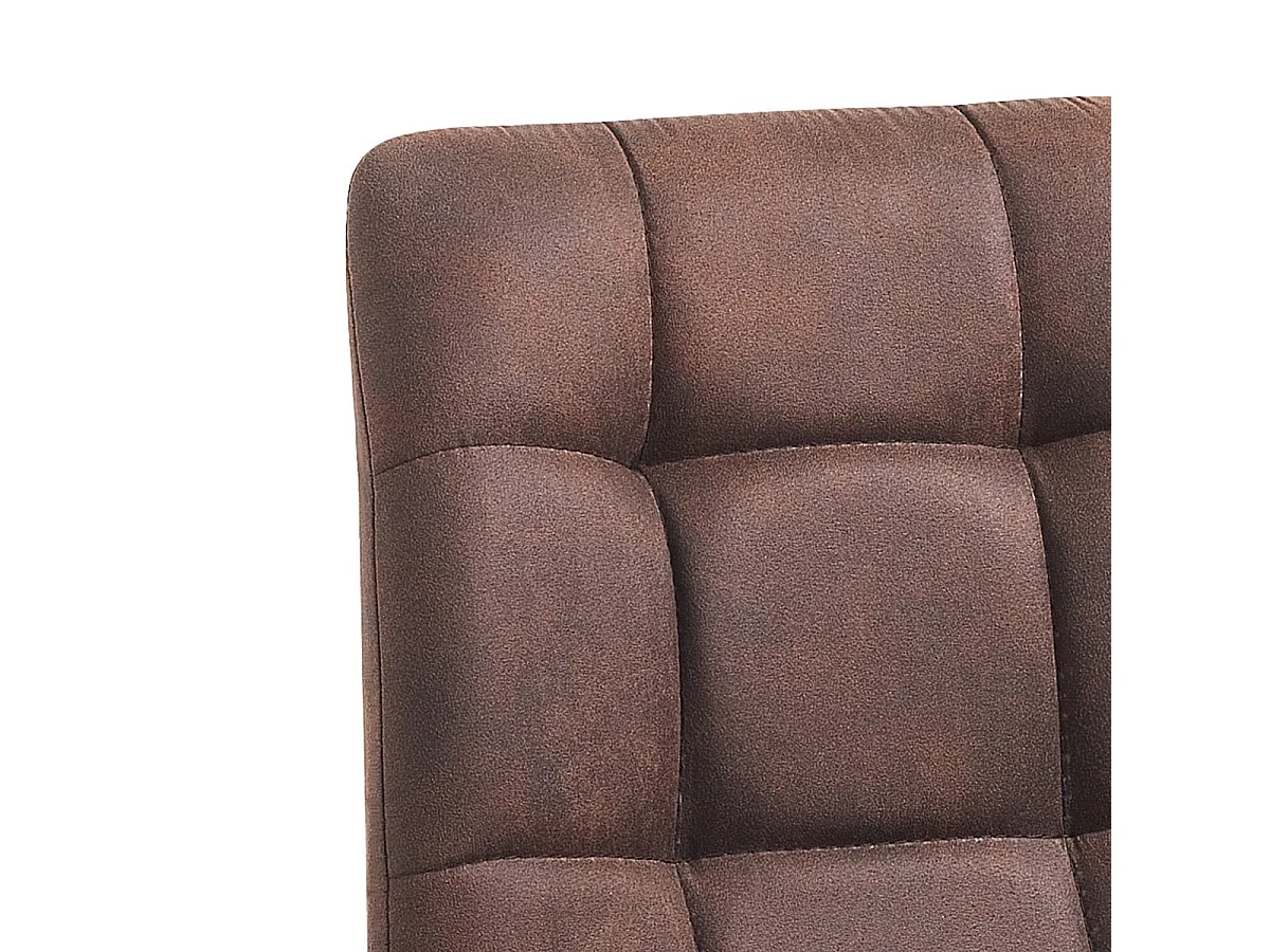 Set aus 4 gepolsterten Vintage-Stühlen aus Samtstoff, Modell Amelie Old - Braun