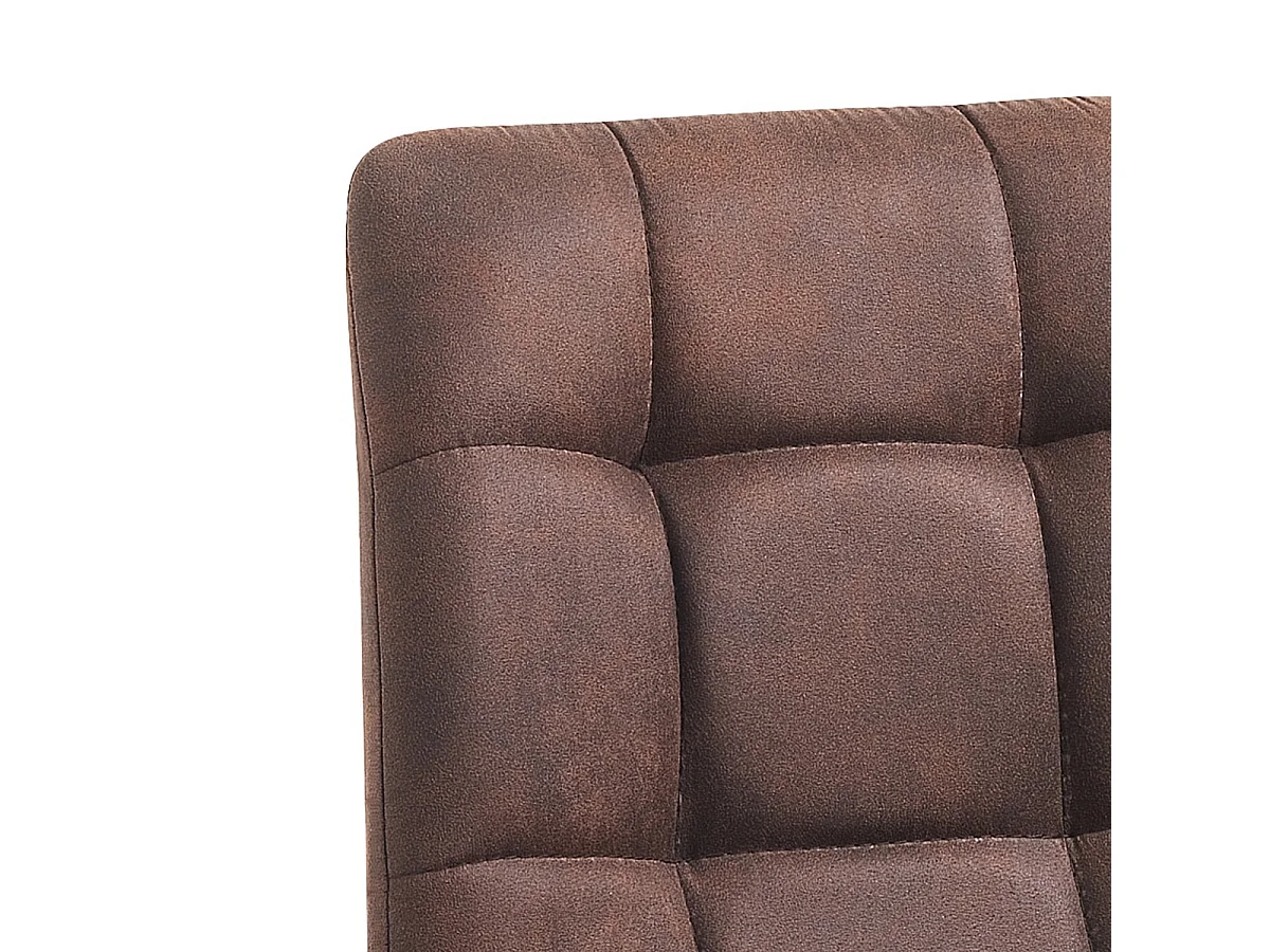 Set aus 4 gepolsterten Vintage-Stühlen aus Samtstoff, Modell Amelie Old - Braun