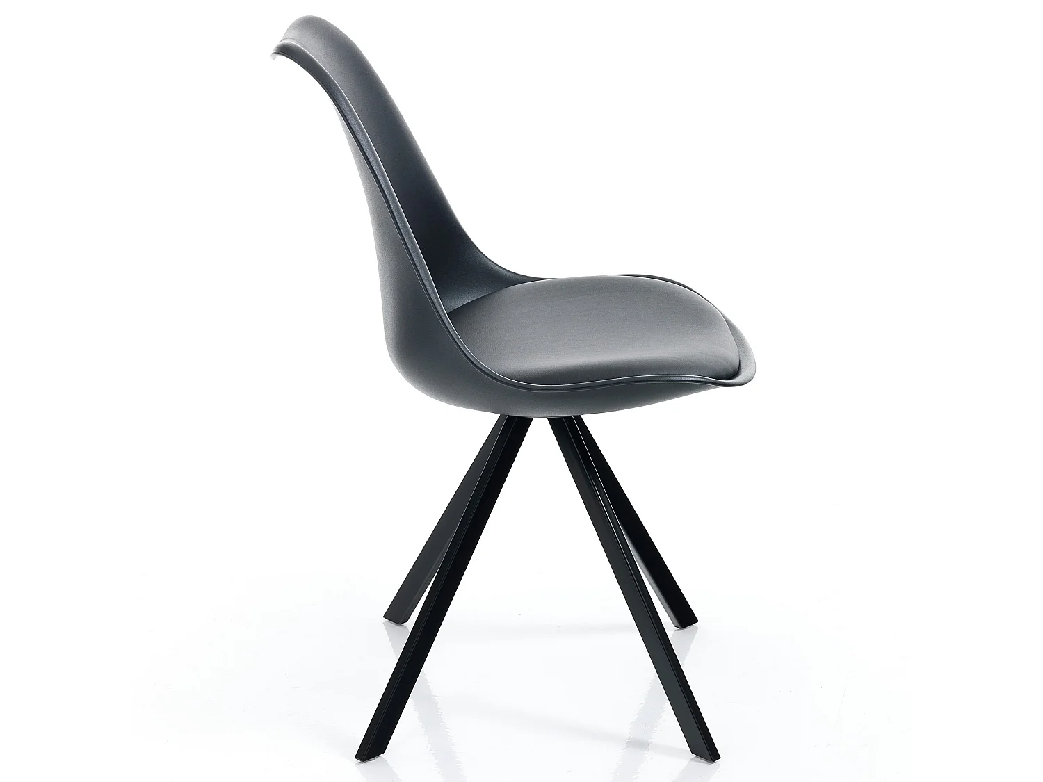 Lot de 4 chaises SMART SLIM BLACK