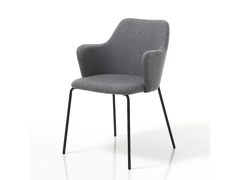 Set di 2 sedie ROLY DARK GREY