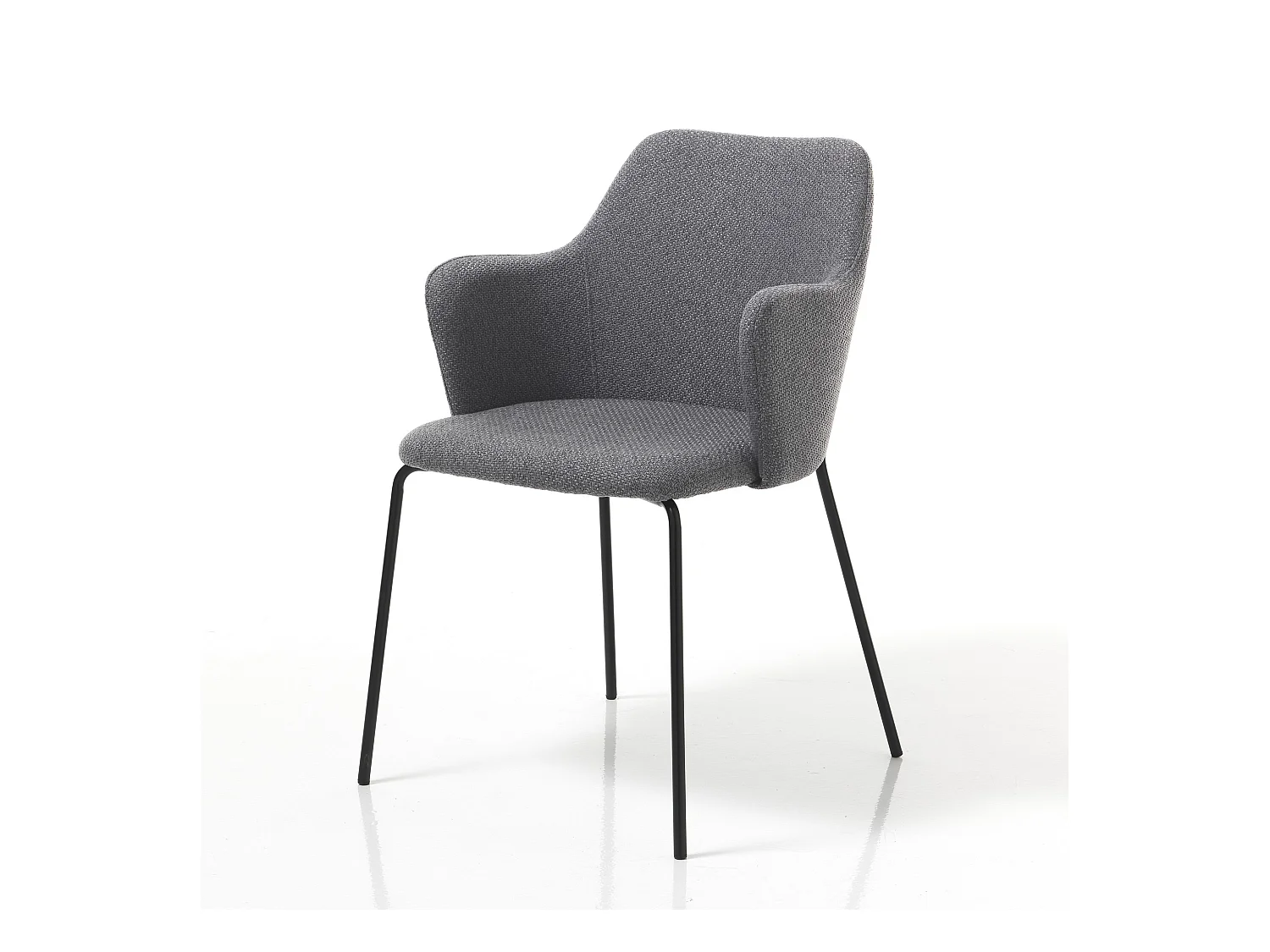 Lot de 2 fauteuils ROLY GRIS FONCÉ