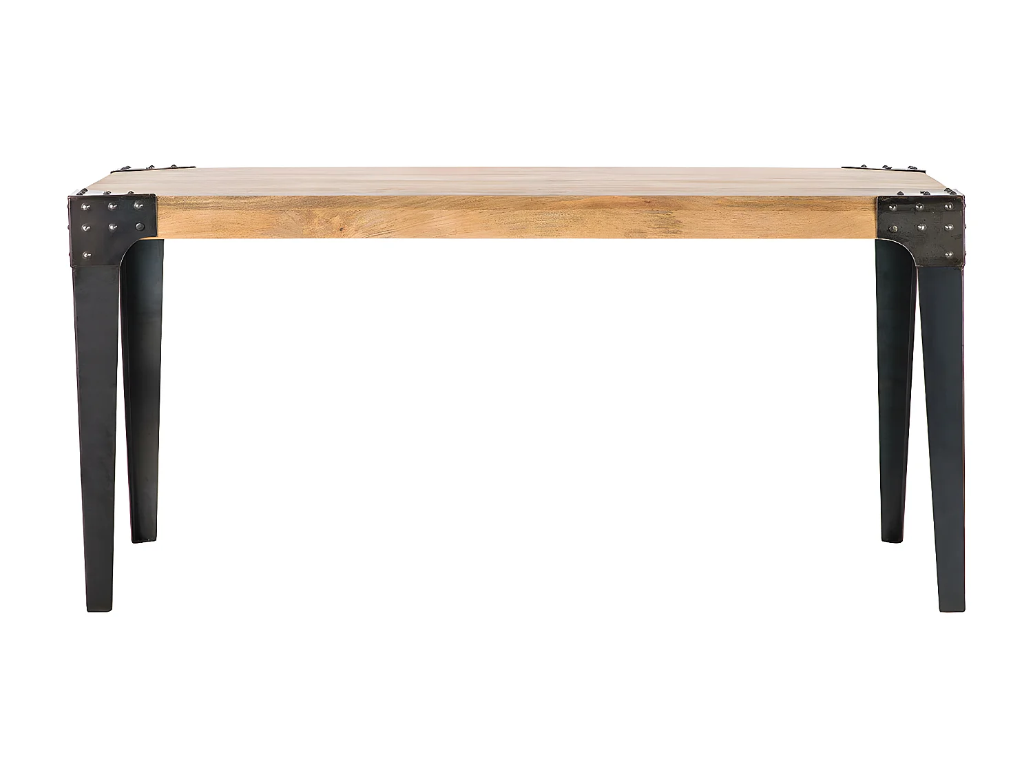 Mesa de comedor industrial acero y madera L160 MADISON