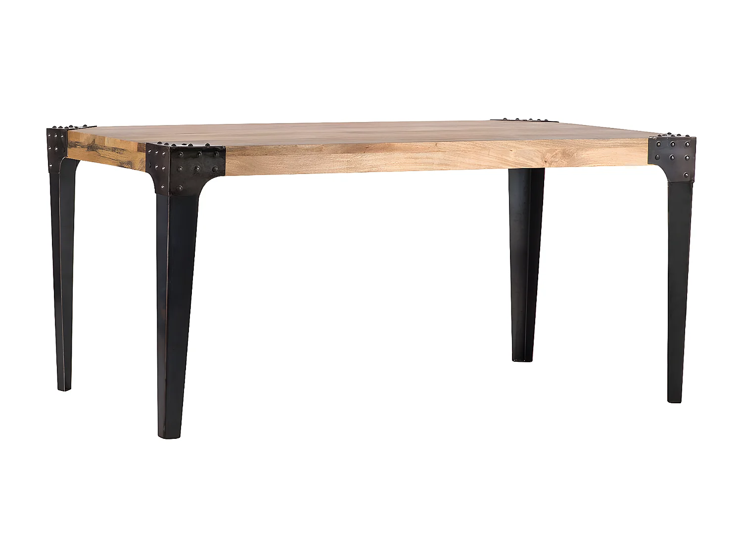 Mesa de comedor industrial acero y madera L160 MADISON