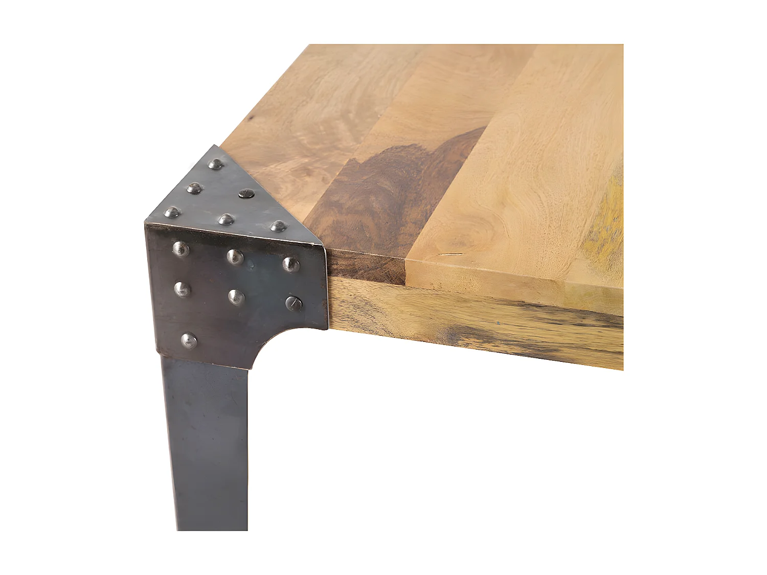 Mesa de comedor industrial acero y madera L160 MADISON