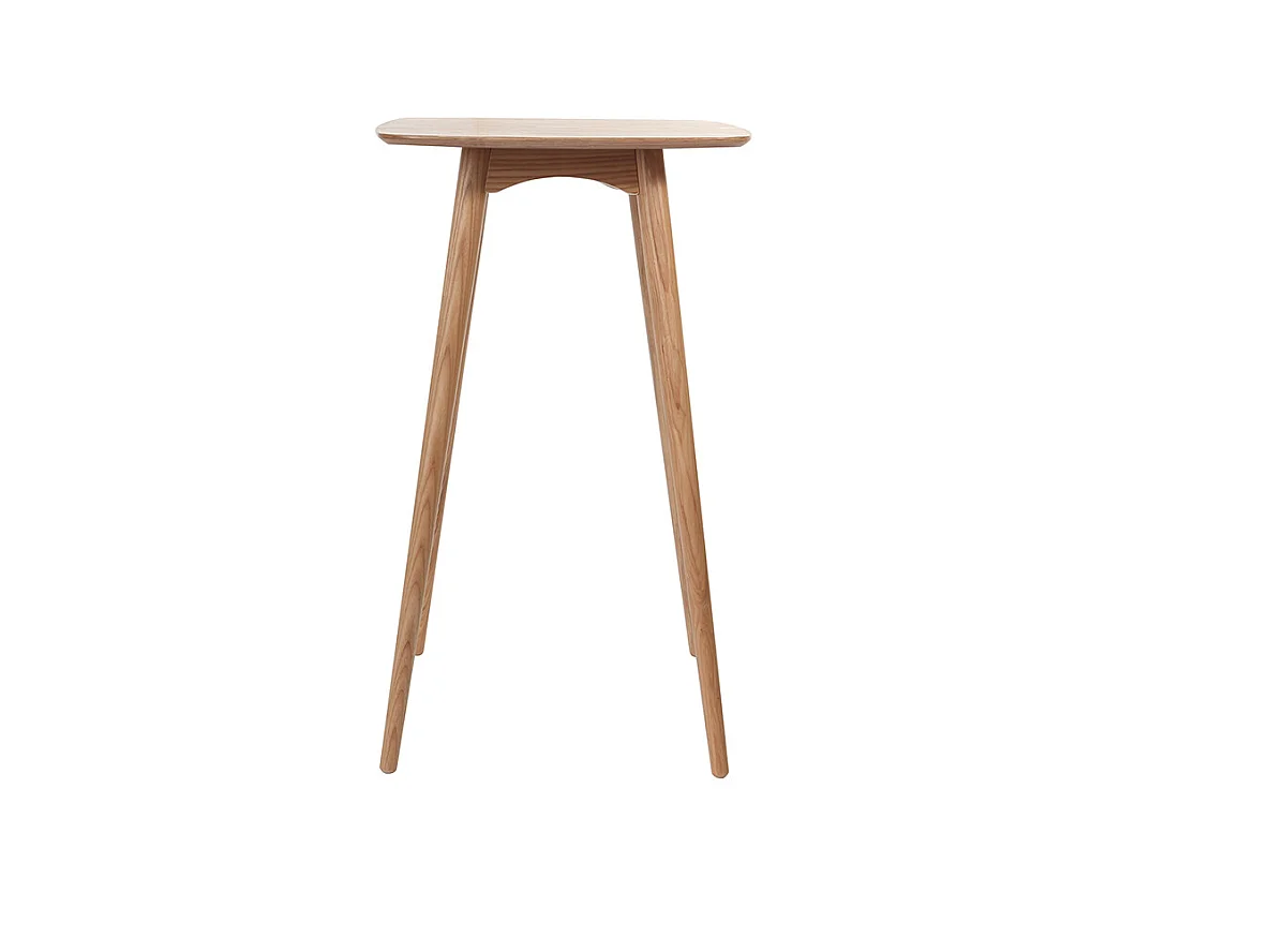 Table haute carrée frêne scandinave L60 cm BALTIK