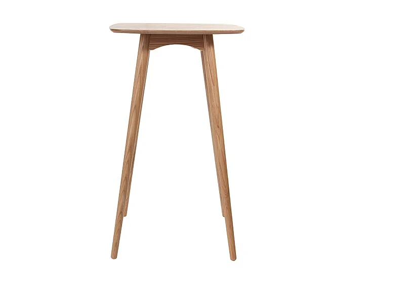 Table haute carrée frêne scandinave L60 cm BALTIK