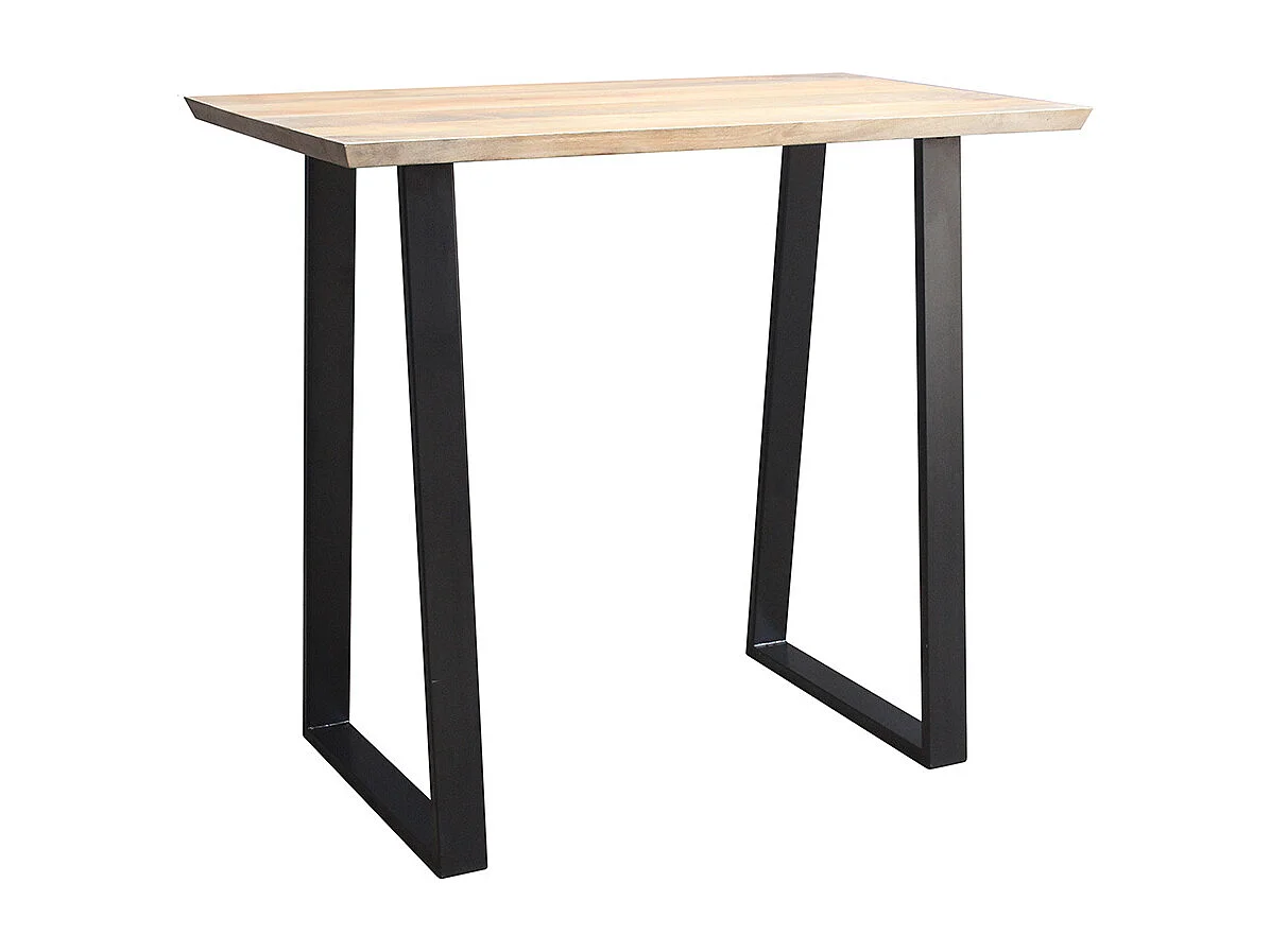 Mesa de bar en mango y metal negro L120 cm VIJAY