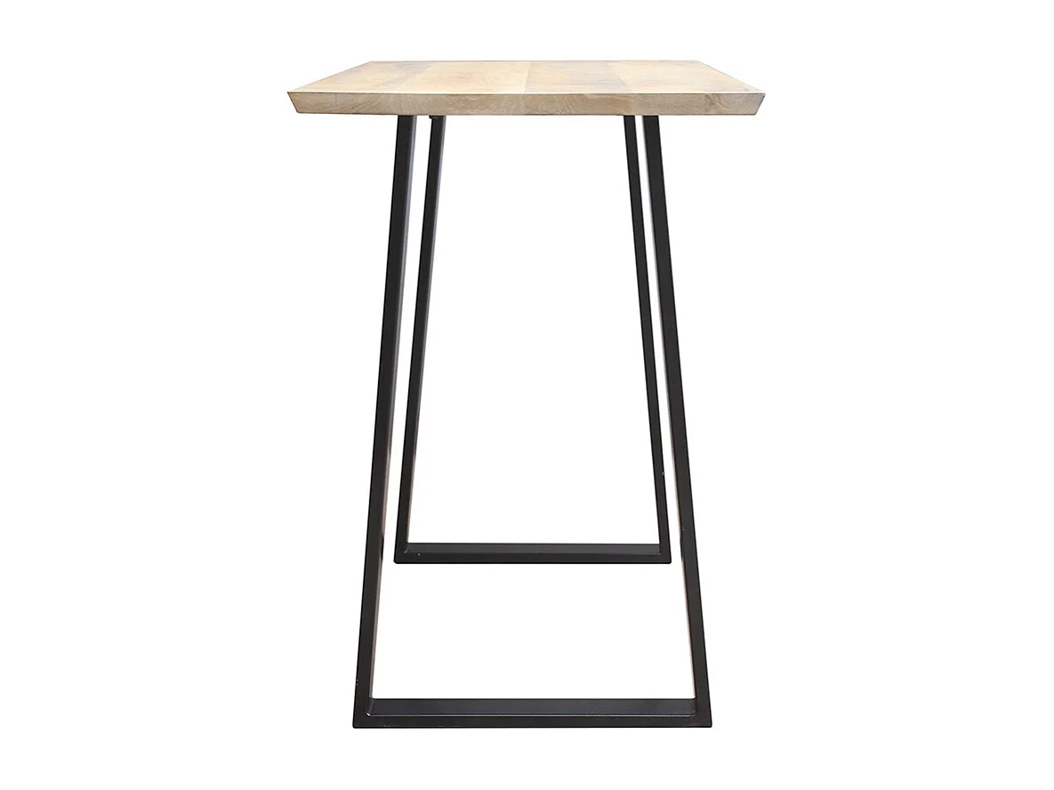 Table de bar en bois manguier massif et métal noir L120 cm VIJAY