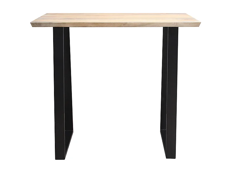 Table de bar en bois manguier massif et métal noir L120 cm VIJAY