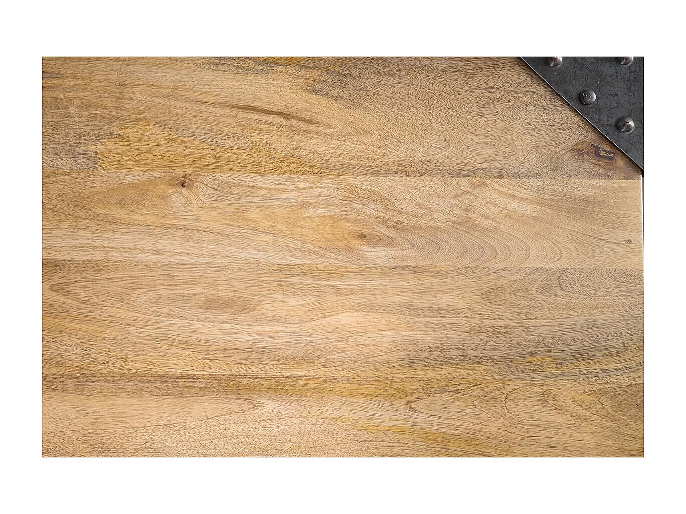 Table haute industrielle rectangulaire en bois manguier massif et métal L88 cm MADISON