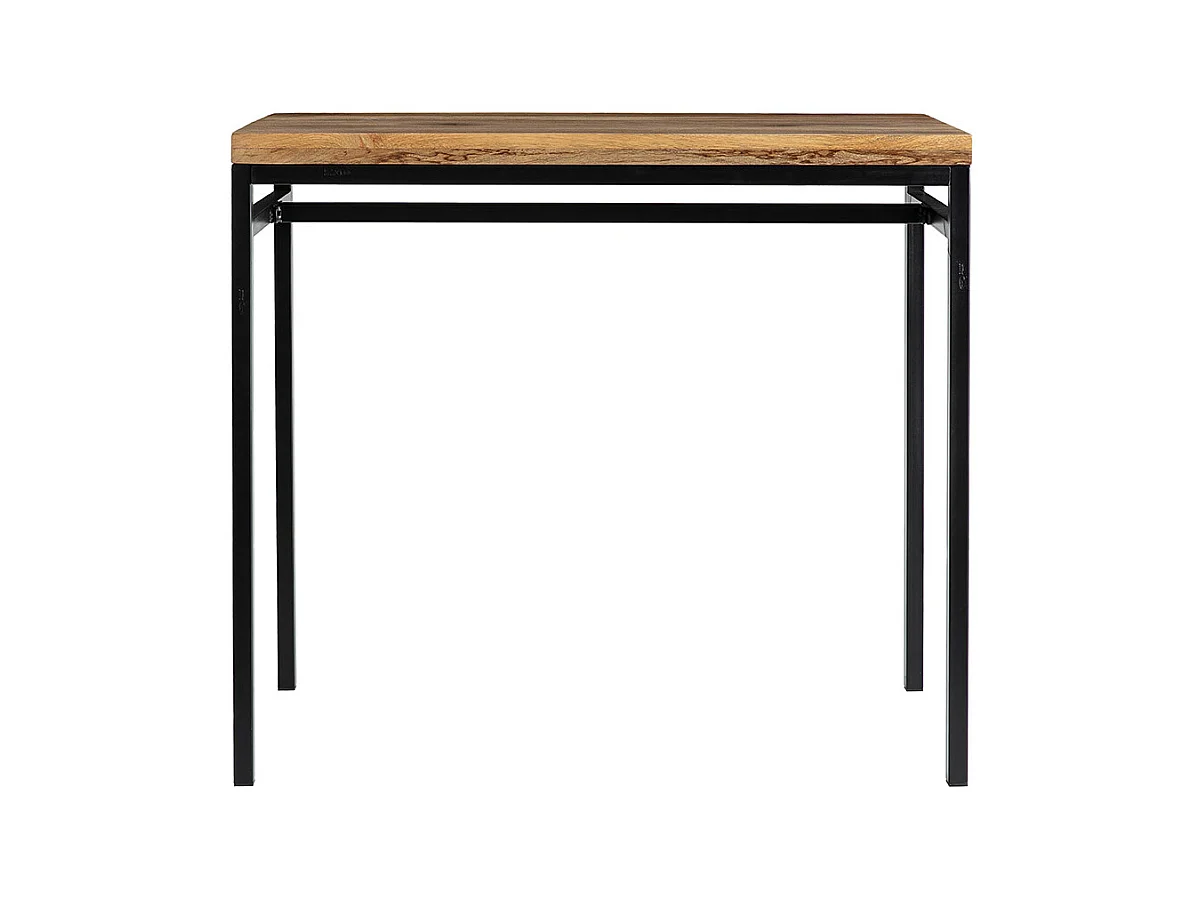 Bartisch Industrie-Look aus Mangoholz und schwarzem Metall YPSTER