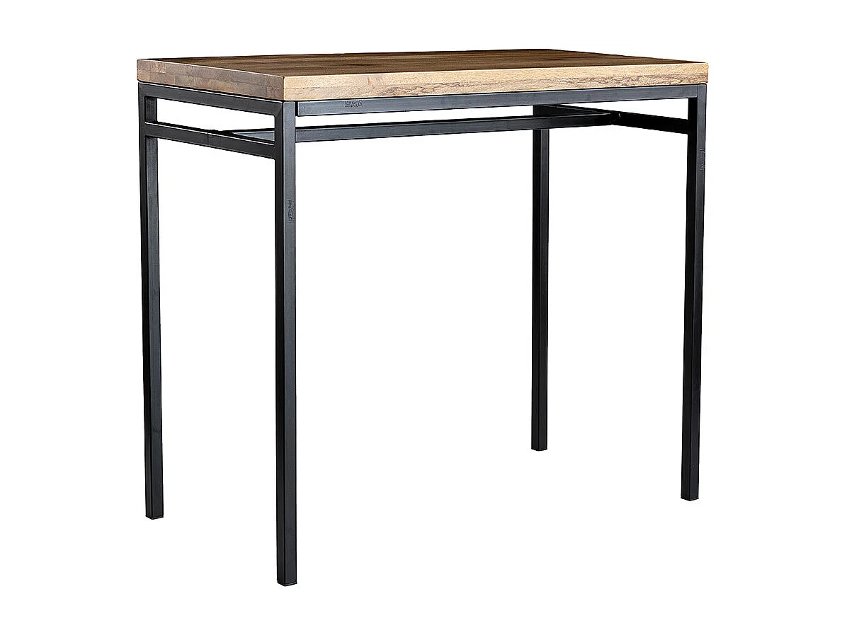 Mesa alta industrial en mango y metal negro YPSTER