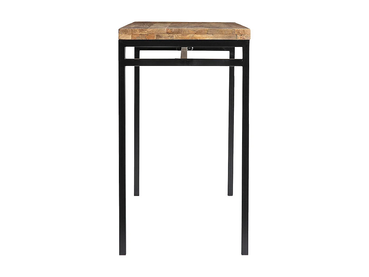 Mesa alta industrial en mango y metal negro YPSTER