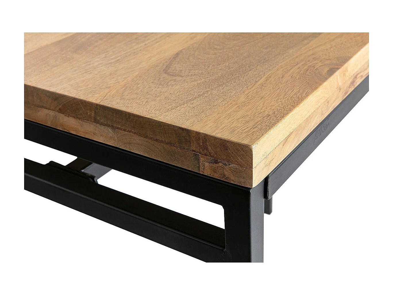 Mesa alta industrial en mango y metal negro YPSTER