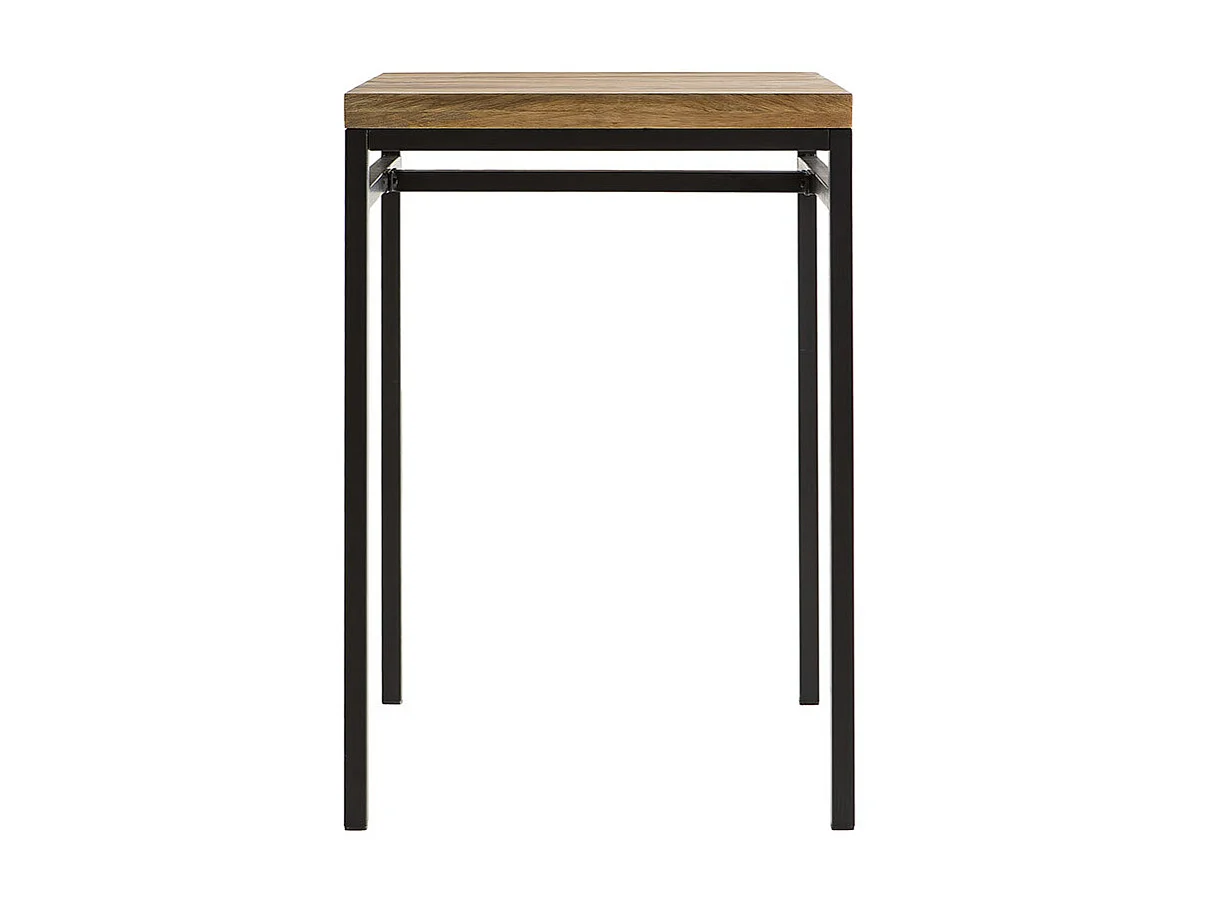 Stehtisch rechteckig aus Mangoholz und schwarzem Metall YPSTER
