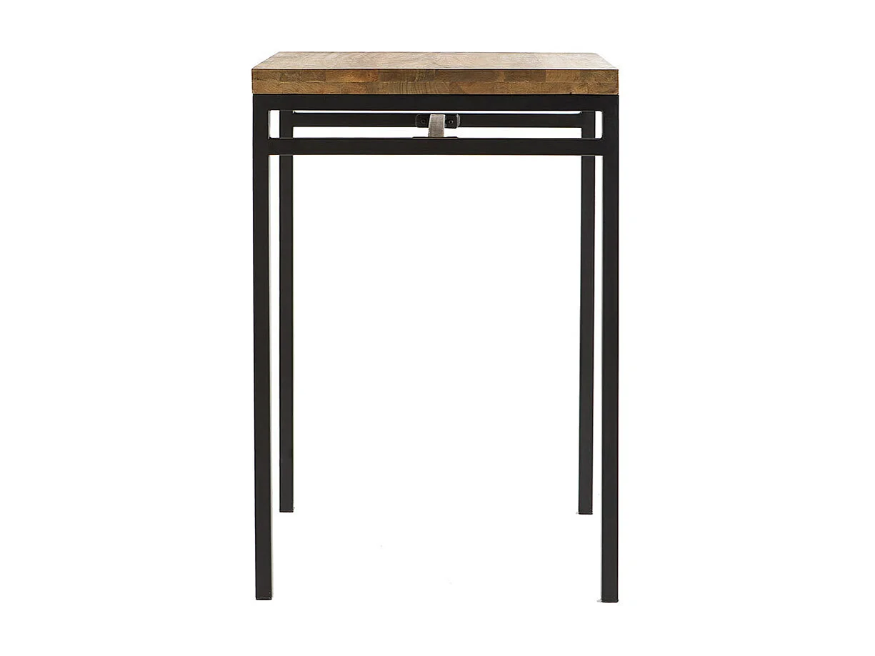 Stehtisch rechteckig aus Mangoholz und schwarzem Metall YPSTER