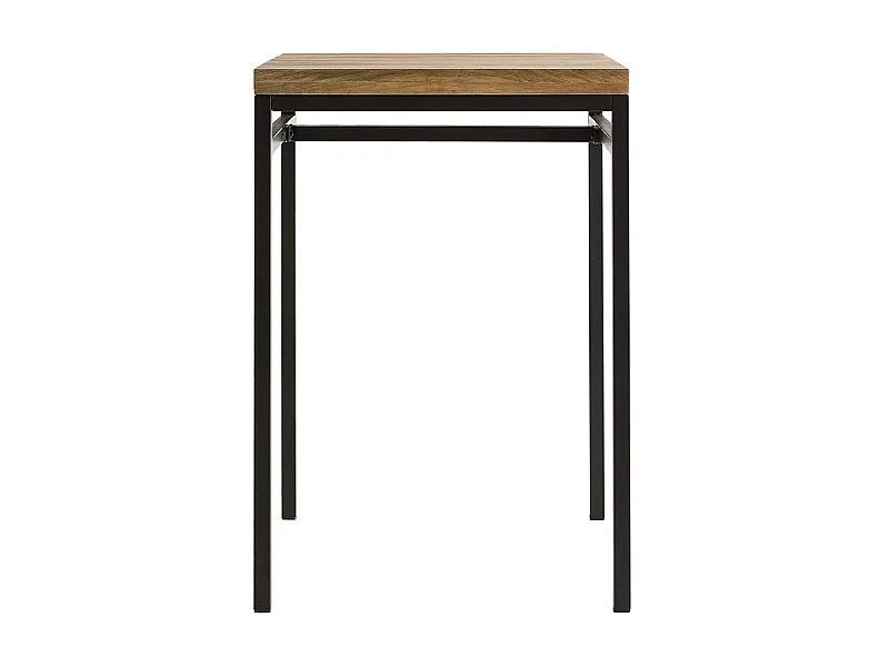 Stehtisch rechteckig aus Mangoholz und schwarzem Metall YPSTER