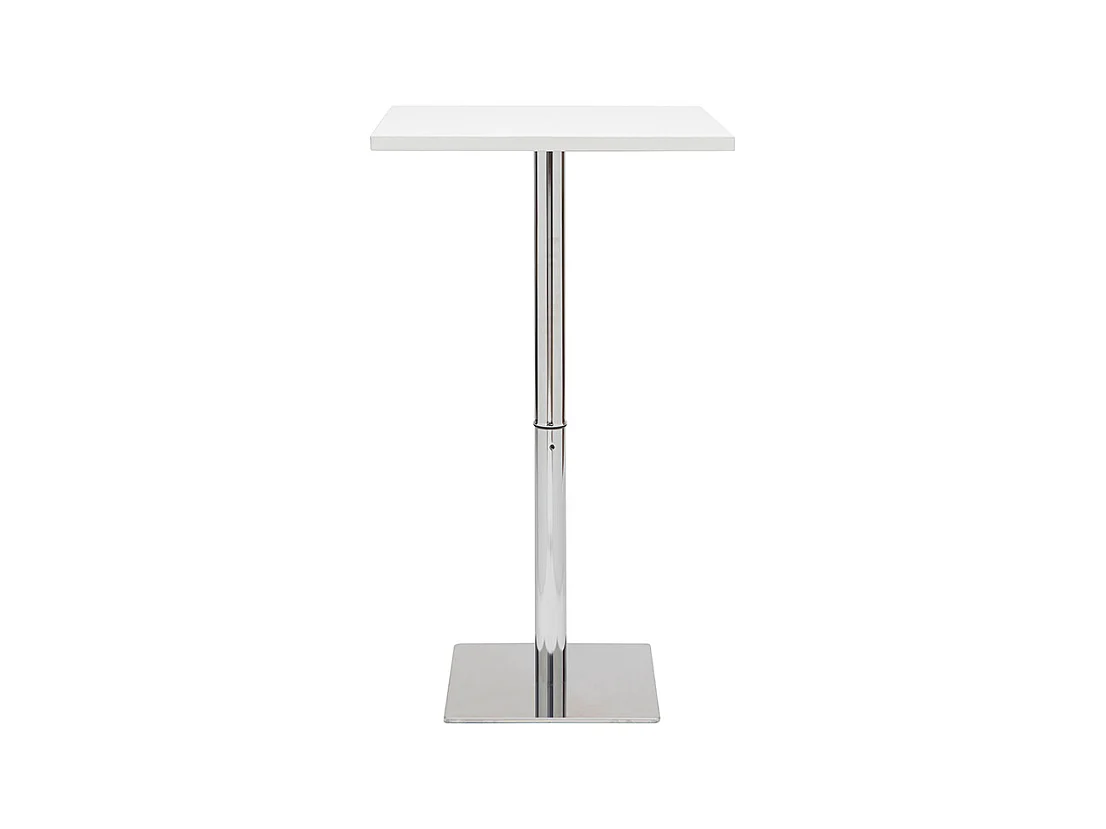 Table de bar design carrée blanche L60 cm JACK
