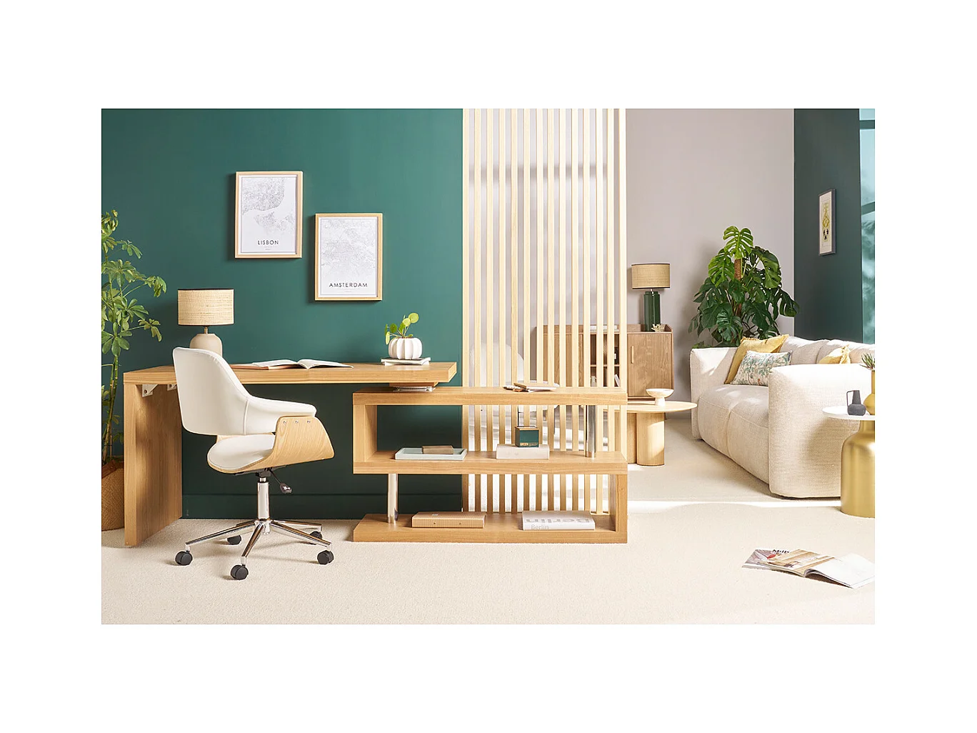 Design-Schreibtisch Holz verstellbar MAX