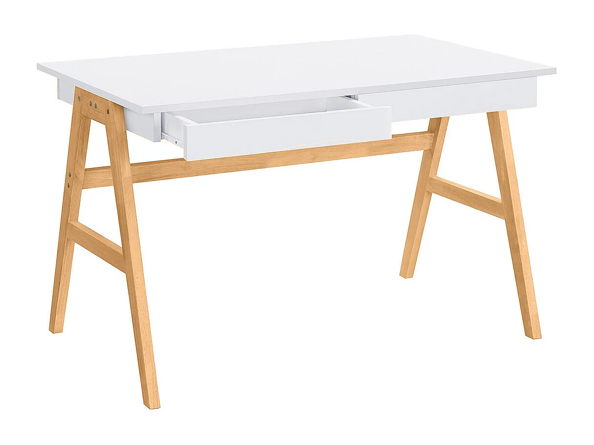 Escritorio diseño blanco y madera BROOK