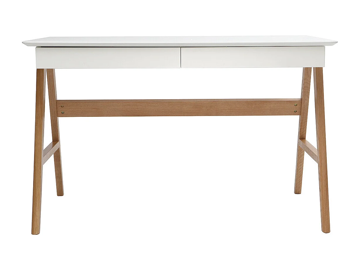 Escritorio diseño blanco y madera BROOK
