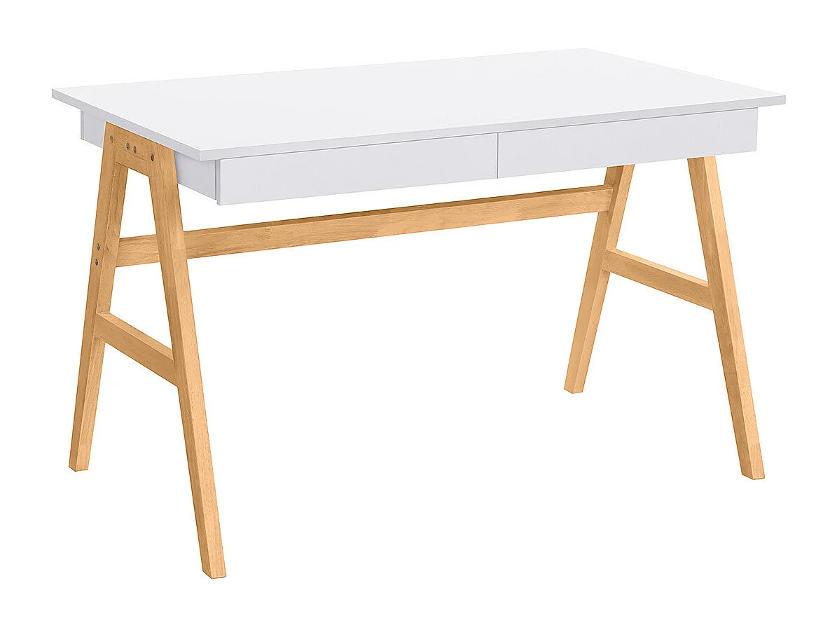 Escritorio diseño blanco y madera BROOK