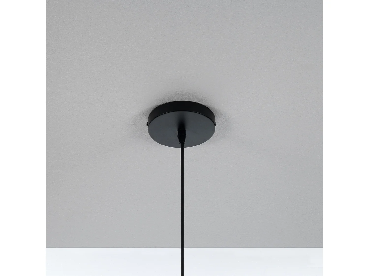 Lampadario a sospensione moderno in metallo nero intrecciato con cavo regolabile Ø50 Spider