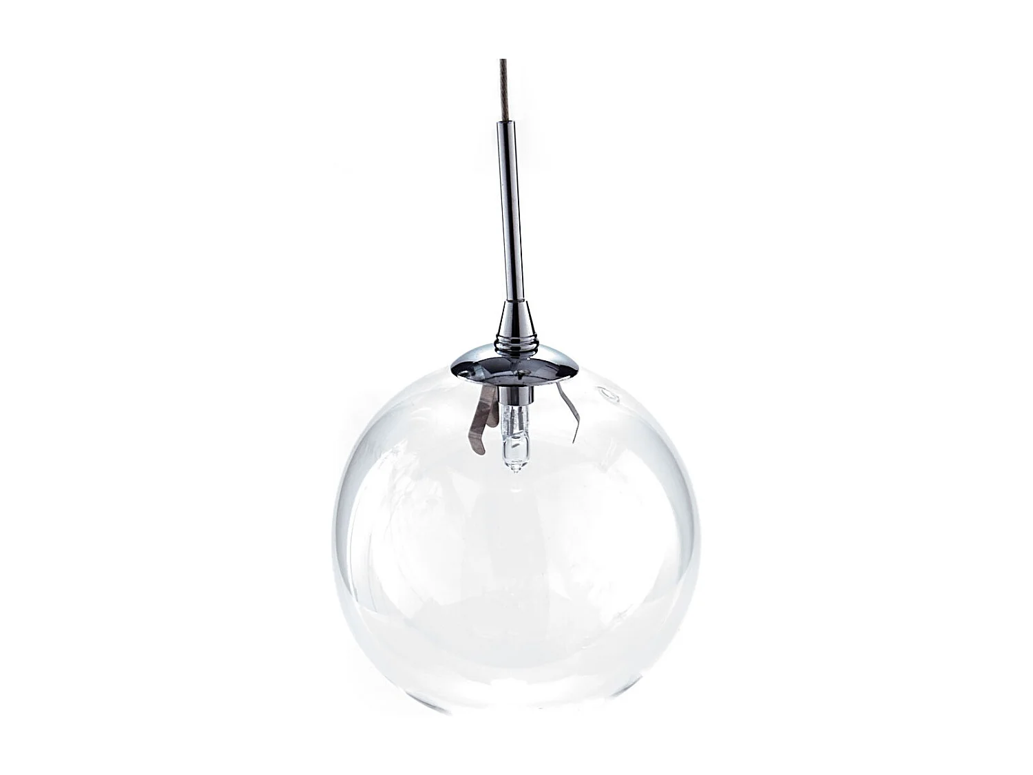Lustre suspendu moderne 10 lumières et sphères transparentes Bubbles