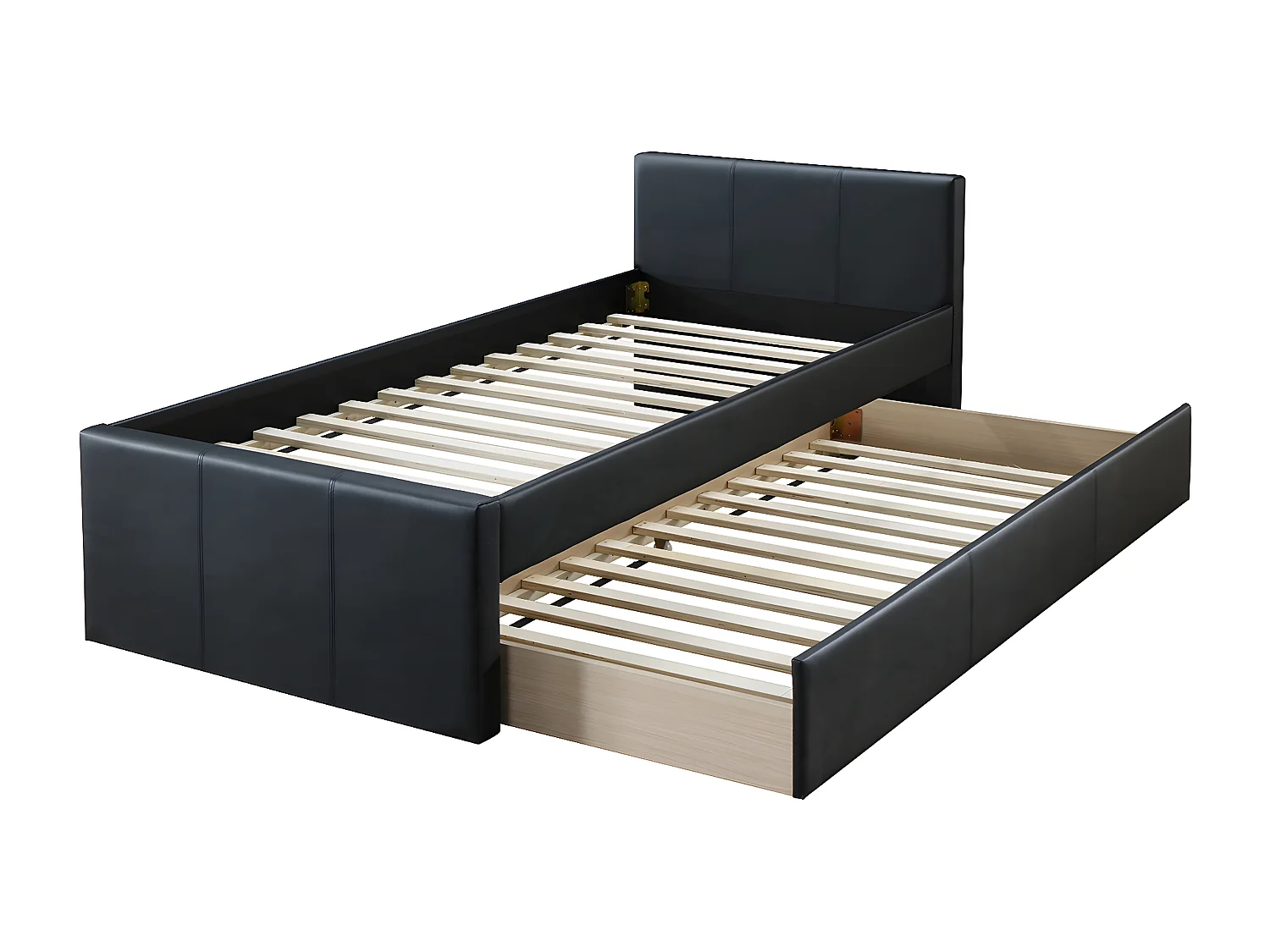 Cama nido 90 x 195 cm negro mate MACCO