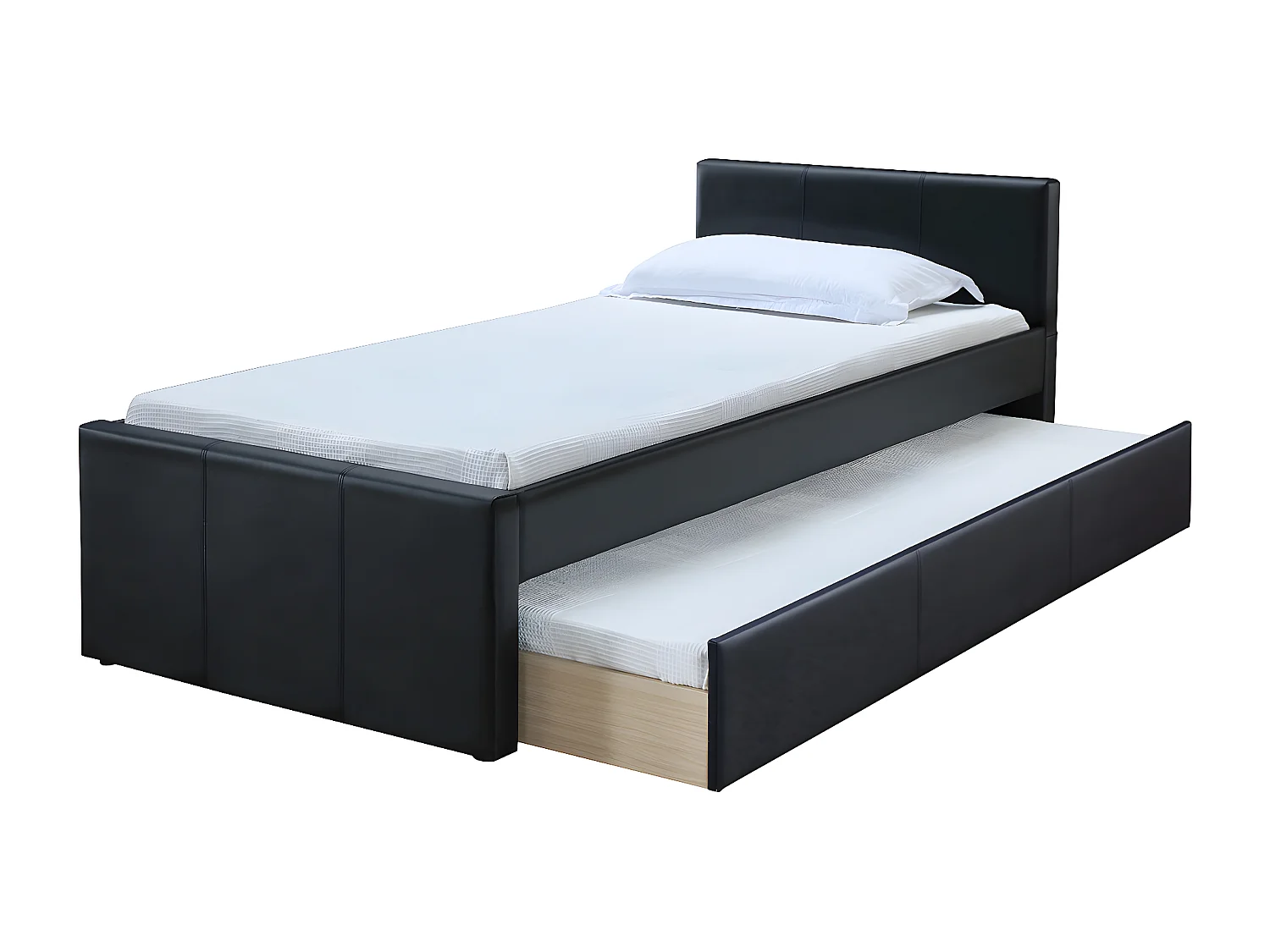 Cama nido 90 x 195 cm negro mate MACCO