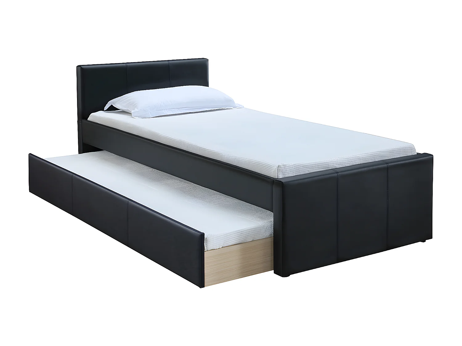 Cama nido 90 x 195 cm negro mate MACCO