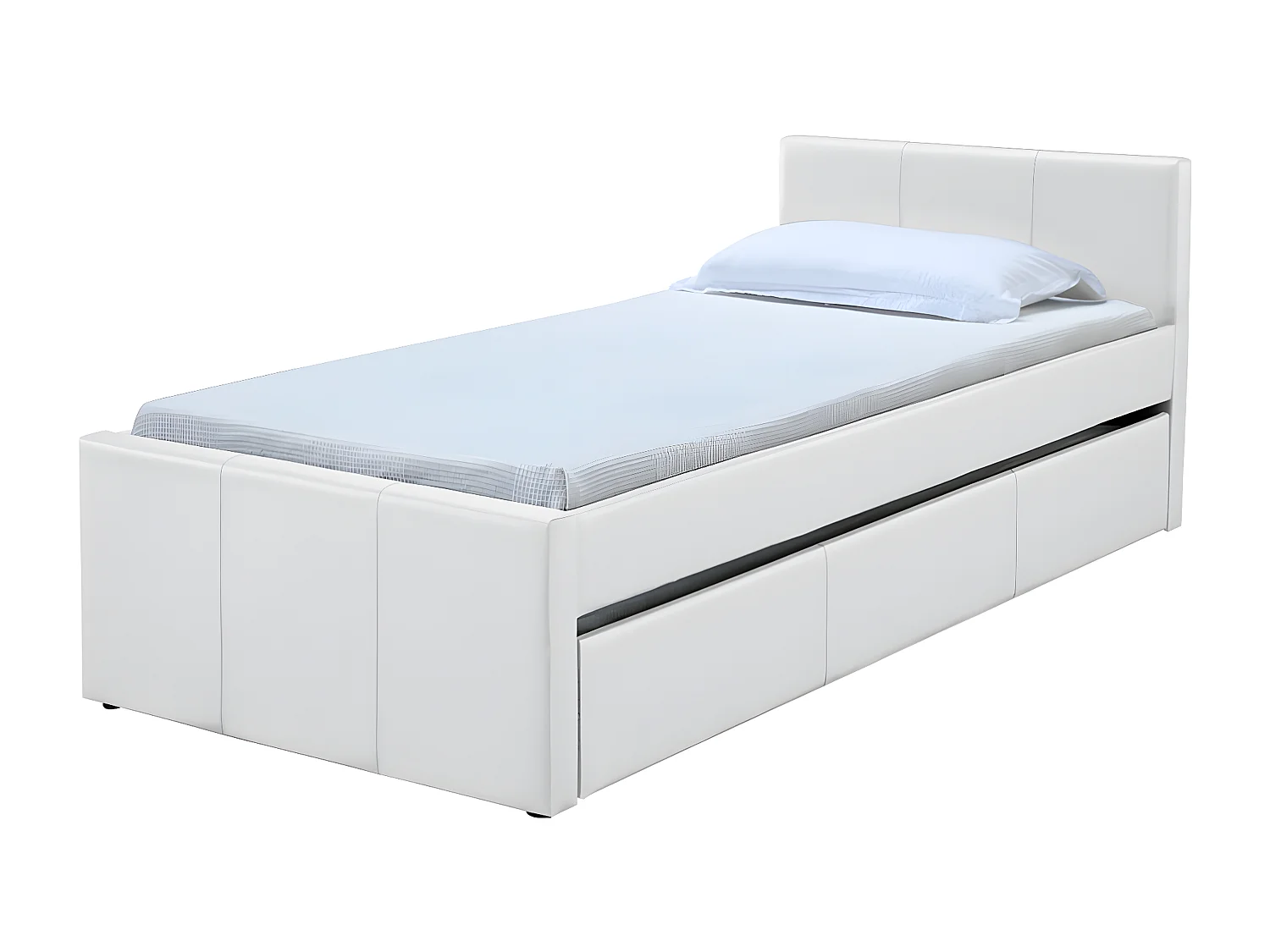 Ausziehbett 90 x 195 cm Weiß MACCO