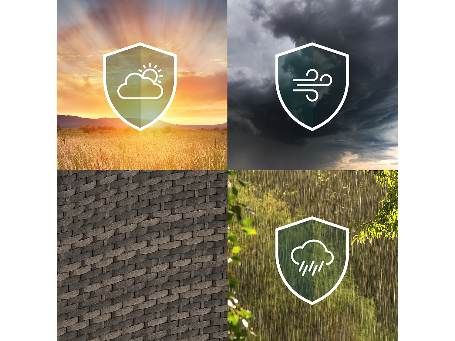 Ensemble en poly rotin