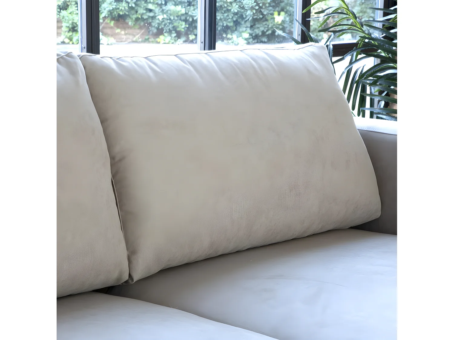 Canapé d'angle textile Beige (400) 251x85