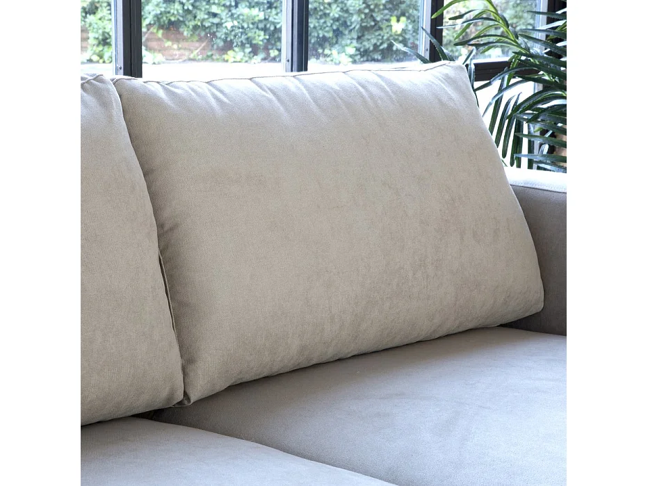 Canapé d'angle textile Beige (400) 251x85