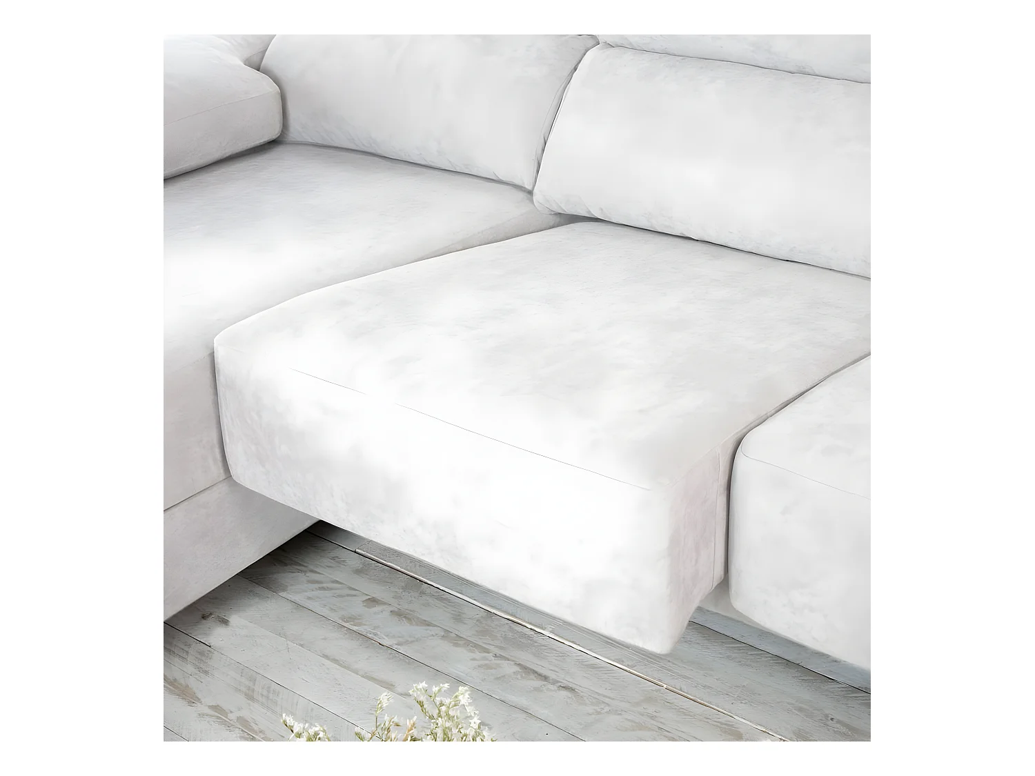 Canapé d'angle textile Beige (405) 295x103